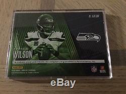 2018 Panini Absolute Russell Wilson Tools of the Trade Patch Logo Ball Auto #/15