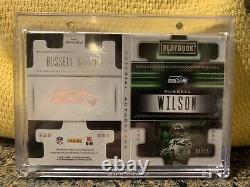 2018 Panini Playbook Football Russell Wilson Booklet Patch Auto #PMA-RW 08/15
