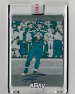 2018 Plates & Patches Russell Wilson Cyan Printing Plate (2017) On-Card Auto 1/1