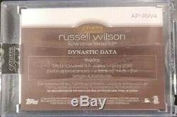 2018 TOPPS DYNASTY RUSSELL WILSON ON-CARD AUTO Gold Tag Patch 1/1