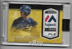 2018 Topps Dynasty Gold Auto Majestic Tag Patch True 1/1 Russell Wilson Yankees