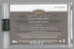 2018 Topps Dynasty RUSSELL WILSON #AP-RW4 Patch Auto 03/10