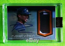 2018 Topps Dynasty Russell Wilson Patch Auto 3/5 NFL JERSEY # 1/1 YANKEES
