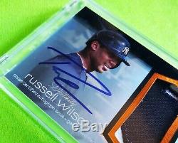 2018 Topps Dynasty Russell Wilson Patch Auto 3/5 NFL JERSEY # 1/1 YANKEES