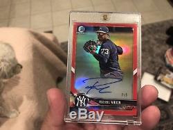2018 bowman chrome Russell Wilson red refractor auto 2/5 sp gem pack fresh