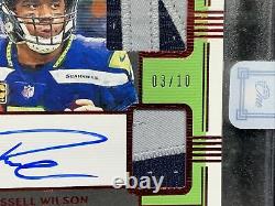 2019/20 Panini ONE NFL Russell Wilson Quad Patch Auto (JERSEY #3/10) SSP