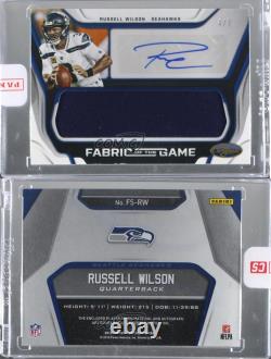 2019 Certified Fabric of the Game Signatures /7 Russell Wilson #FS-RW Auto