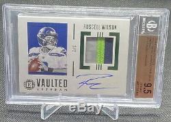 2019 Encased Russell Wilson Vaulted Veteran Patch Auto /5 BGS 9.5 with 10 Auto
