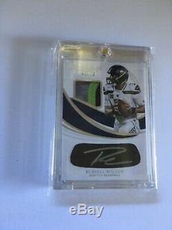2019 Immaculate Russell Wilson 3 Color Patch Eye Black Auto #1/10