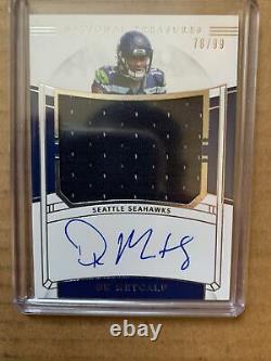 2019 National Treasures DK METCALF Rookie Patch Auto & Russell Wilson- Seahawks