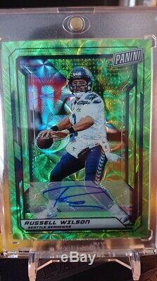 2019 PANINI Nationals VIP GOLD PACK RUSSELL WILSON PRIZM GREEN AUTO 1/1 TRUE ONE