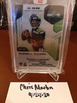 2019 Panini Elements Russell Wilson Platinum Auto 1/1 Uncirculated Redemption