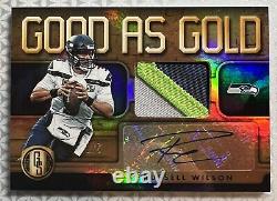 2019 Panini Gold Standard Russell Wilson 3 Color Patch Auto 2/5! Seahawks