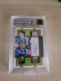 2019 Panini One Football Russell Wilson Quad Patch Auto Red 9/10 BGS 9! FB63