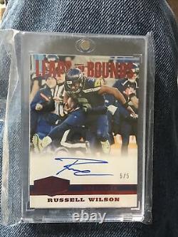 2019 Panini Russell Wilson Autograph #5/5 Auto Plates & Patches Leaps & Bounds