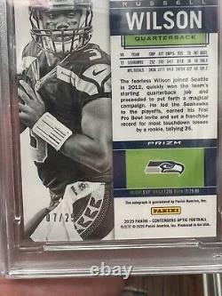 2020 Contenders Optic Russell Wilson Rookie Ticket Auto 2012 Tribute PSA 9 Mint