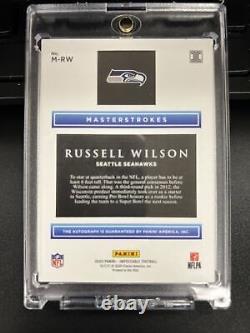 2020 Impeccable Russell Wilson Masterstrokes Auto 4/5 Seattle Seahawks