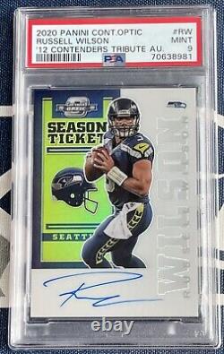2020 Optic Russell Wilson 2012 Contenders Tribute AUTO Autograph PSA 9 #/25