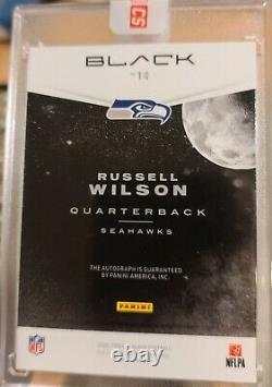 2020 Panini Black Midnight Signatures Russell Wilson 1/1 Auto ONE OF ONE