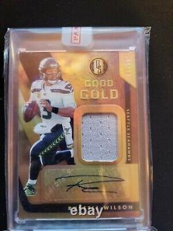 2020 Panini Gold Standard Russel Wilson Good As Gold Patch Auto /10 encased