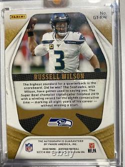 2020 Pannini certified russell wilson 07/10 Gold Mirror Gold Team Ssp-Auto NFL