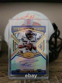 2020 Plates And Patches Russell Wilson Blue Mystic Marks Auto Seahawks #11/20