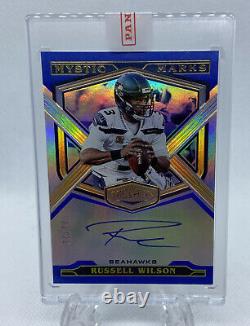 2020 Plates And Patches Russell Wilson Blue Mystic Marks Auto Seahawks #2/20