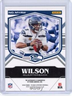 2020 Plates And Patches Russell Wilson Blue Mystic Marks Auto Seahawks #/20