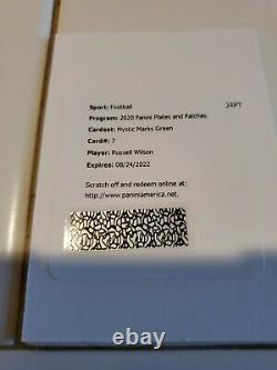 2020 Plates/Patches RUSSELL WILSON AUTO REDEMPTION MYSTIC MARK GREEN #'D 10