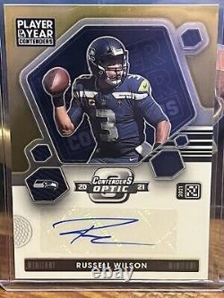 2021 Contenders Optic Player of the Year Gold Auto Russell Wilson #8/10