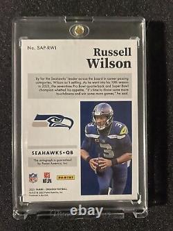 2021 Encased Russell Wilson Blue On Card Auto #09/20