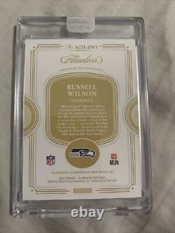 2021 Flawless Russell Wilson Man of the Year Auto Blue Parallel /10! 