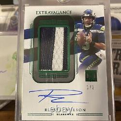 2021 Impeccable Extravagance Patch Autos Emerald SSP #1/3 Russell Wilson R6220J