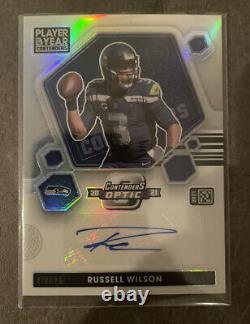 2021 Panini Contenders Optic Russell Wilson Auto /25 POY-RWI Seahawks Let's Ride