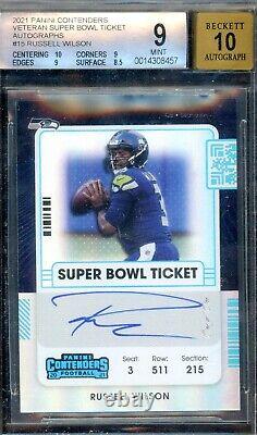 2021 Panini Contenders Russel Wilson Super Bowl Ticket 1/1 One Of One Auto