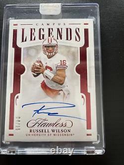2021 Panini Flawless Campus Legends Russel Wilson Auto 4/15