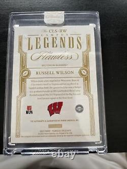 2021 Panini Flawless Campus Legends Russel Wilson Auto 4/15