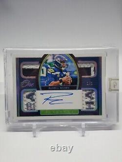 2021 Panini One Russell Wilson 1/3 Quad Jersey Auto Sealed Seahawks #53 SSP