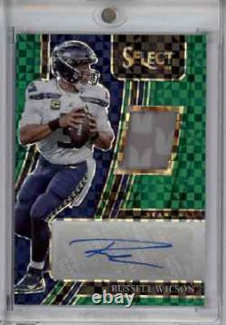 2021 Select Russell Wilson Green Prizm SSP Jersey Patch Auto /5