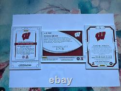 2022 Immaculate Russell Wilson Ink AUTO 05/49 SSP Badgers Encased Red Combo