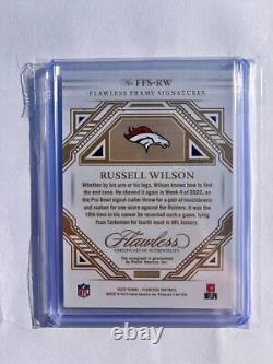 2022 Panini Denver Broncos Russell Wilson FLAWLESS FRAME SIGNATURES 1/8
