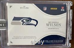 2022 Panini National Treasures russell wilson 1/1 On-card patch Auto nike swoosh