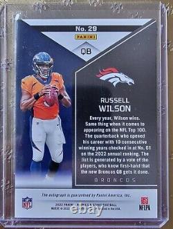 2022 RUSSELL WILSON Rookies And Stars Purple Auto 4/4 Denver Broncos