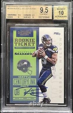 Bgs 9.5 2012 Russell Wilson Panini Contenders Rc Rookie Auto Low Pop 10 Sub