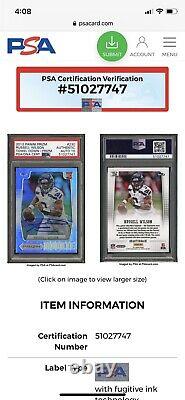 HOLY GRAIL 1/1 2012 Panini Prizm #230 SILVER Russell Wilson Rookie AUTO PSA 10
