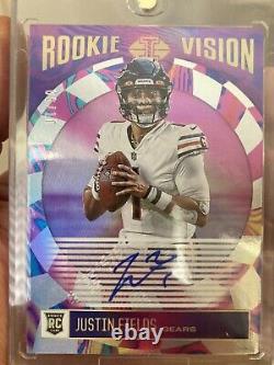 Justin Fields 2021 Illusions RC Rookie Vision Auto #6/10 Bears. One Of Only 10