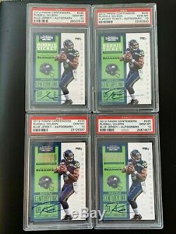 Lot (4) Russell Wilson Contenders Auto Autograph Signature Rookie Rc Sp Psa 10