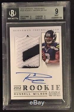 National Treasures RPA Rookie Russell Wilson 93/99 BGS 9/9 AUTO