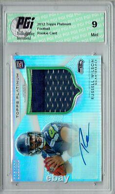 PGI 9 Russell Wilson 2012 Topps Platinum #138 3 Color Patch Auto #113/250