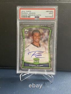 PSA 9 #'d /90 RC RUSSELL WILSON 2012 TOPPS Premiere Auto ADD2PC Pop 7